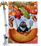Hungry Ladybug - Harvest & Autumn Fall Vertical Impressions Decorative Flags HG192671 Made In USA