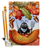 Hungry Ladybug - Harvest & Autumn Fall Vertical Impressions Decorative Flags HG192671 Made In USA