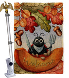 Hungry Ladybug - Harvest & Autumn Fall Vertical Impressions Decorative Flags HG192671 Made In USA