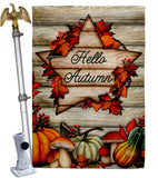 Autumn Farmhouse - Harvest & Autumn Fall Vertical Impressions Decorative Flags HG192704 Made In USA