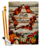 Autumn Farmhouse - Harvest & Autumn Fall Vertical Impressions Decorative Flags HG192704 Made In USA