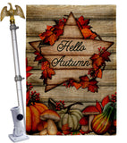 Autumn Farmhouse - Harvest & Autumn Fall Vertical Impressions Decorative Flags HG192704 Made In USA