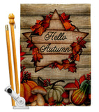 Autumn Farmhouse - Harvest & Autumn Fall Vertical Impressions Decorative Flags HG192704 Made In USA