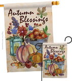 Autumn Blessings - Harvest & Autumn Fall Vertical Impressions Decorative Flags HG113006 Made In USA