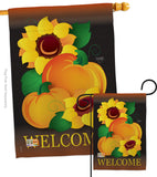 Welcome Pumpkin - Harvest & Autumn Fall Vertical Impressions Decorative Flags HG113029 Made In USA