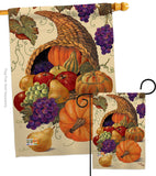 Cornucopia - Harvest & Autumn Fall Vertical Impressions Decorative Flags HG113041 Made In USA