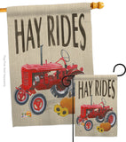 Hay Rides - Harvest & Autumn Fall Vertical Impressions Decorative Flags HG113075 Made In USA