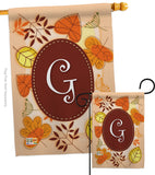 Autumn G Initial - Harvest & Autumn Fall Vertical Impressions Decorative Flags HG130033 Made In USA