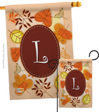 Autumn L Initial - Harvest & Autumn Fall Vertical Impressions Decorative Flags HG130038 Made In USA