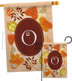 Autumn O Initial - Harvest & Autumn Fall Vertical Impressions Decorative Flags HG130041 Made In USA