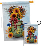 Autumn Milkcan - Harvest Autumn Fall Vertical Impressions Decorative Flags HG130421 Made In USA