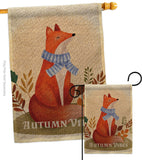 Autumn Fox - Harvest Autumn Fall Vertical Impressions Decorative Flags HG130426 Made In USA