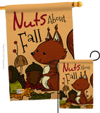 Nuts About Fall - Harvest & Autumn Fall Vertical Impressions Decorative Flags HG137106 Made In USA