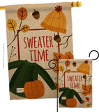 Sweater Time - Harvest & Autumn Fall Vertical Impressions Decorative Flags HG137107 Made In USA