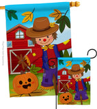 Harvest Scarecrow  - Harvest & Autumn Fall Vertical Impressions Decorative Flags HG192231 Made In USA