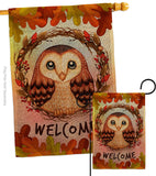 Autumn Owl - Harvest & Autumn Fall Vertical Impressions Decorative Flags HG192355 Made In USA