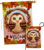 Autumn Owl - Harvest & Autumn Fall Vertical Impressions Decorative Flags HG192355 Made In USA