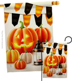 Halloween Lantern - Harvest & Autumn Fall Vertical Impressions Decorative Flags HG192680 Made In USA