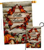 Autumn Farmhouse - Harvest & Autumn Fall Vertical Impressions Decorative Flags HG192704 Made In USA