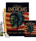 Native Heart - Historic Americana Vertical Impressions Decorative Flags HG108635 Made In USA