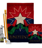 Happy Juneteenth Day - Historic Americana Vertical Impressions Decorative Flags HG108641 Made In USA