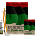 Juneteenth Freedom Day - Historic Americana Vertical Impressions Decorative Flags HG108642 Made In USA