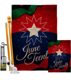 Juneteenth Holiday - Historic Americana Vertical Impressions Decorative Flags HG108643 Made In USA