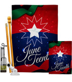 Juneteenth Holiday - Historic Americana Vertical Impressions Decorative Flags HG108643 Made In USA