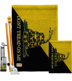 Gadsden Anarcho Capitalist - Historic Americana Vertical Impressions Decorative Flags HG140723 Made In USA