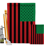 African American - Historic Americana Vertical Impressions Decorative Flags HG140726 Made In USA