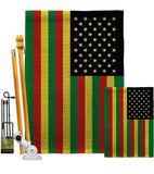 Alternative African American - Historic Americana Vertical Impressions Decorative Flags HG140729 Made In USA