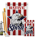 Native Spirit - Historic Americana Vertical Impressions Decorative Flags HG192246 Made In USA