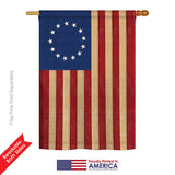 Betsy Ross Vintage - Historic Americana Vertical Impressions Decorative Flags HG108068 Printed In USA