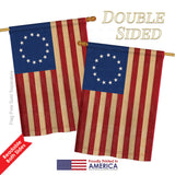 Betsy Ross Vintage - Historic Americana Vertical Impressions Decorative Flags HG108068 Printed In USA