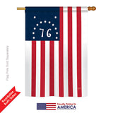 Bennington - Historic Americana Vertical Impressions Decorative Flags HG108233 Printed In USA