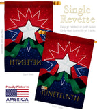Happy Juneteenth Day - Historic Americana Vertical Impressions Decorative Flags HG108641 Made In USA
