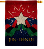 Happy Juneteenth Day - Historic Americana Vertical Impressions Decorative Flags HG108641 Made In USA