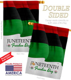 Juneteenth Freedom Day - Historic Americana Vertical Impressions Decorative Flags HG108642 Made In USA