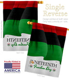 Juneteenth Freedom Day - Historic Americana Vertical Impressions Decorative Flags HG108642 Made In USA