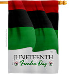 Juneteenth Freedom Day - Historic Americana Vertical Impressions Decorative Flags HG108642 Made In USA