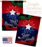 Juneteenth Holiday - Historic Americana Vertical Impressions Decorative Flags HG108643 Made In USA