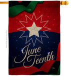 Juneteenth Holiday - Historic Americana Vertical Impressions Decorative Flags HG108643 Made In USA