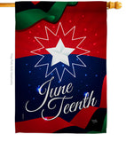 Juneteenth Holiday - Historic Americana Vertical Impressions Decorative Flags HG108643 Made In USA