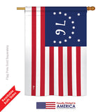 Bennington - Historic Americana Vertical Impressions Decorative Flags HG140703 Printed In USA