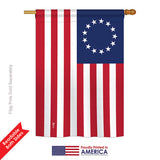 Betsy Ross - Historic Americana Vertical Impressions Decorative Flags HG140704 Printed In USA
