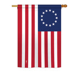 Betsy Ross - Historic Americana Vertical Impressions Decorative Flags HG140704 Printed In USA