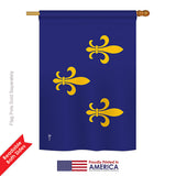 Fleur De Lis - Historic Americana Vertical Impressions Decorative Flags HG140712 Printed In USA