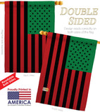 African American - Historic Americana Vertical Impressions Decorative Flags HG140726 Made In USA