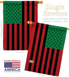 African American - Historic Americana Vertical Impressions Decorative Flags HG140726 Made In USA