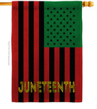 Juneteenth American - Historic Americana Vertical Impressions Decorative Flags HG140727 Made In USA